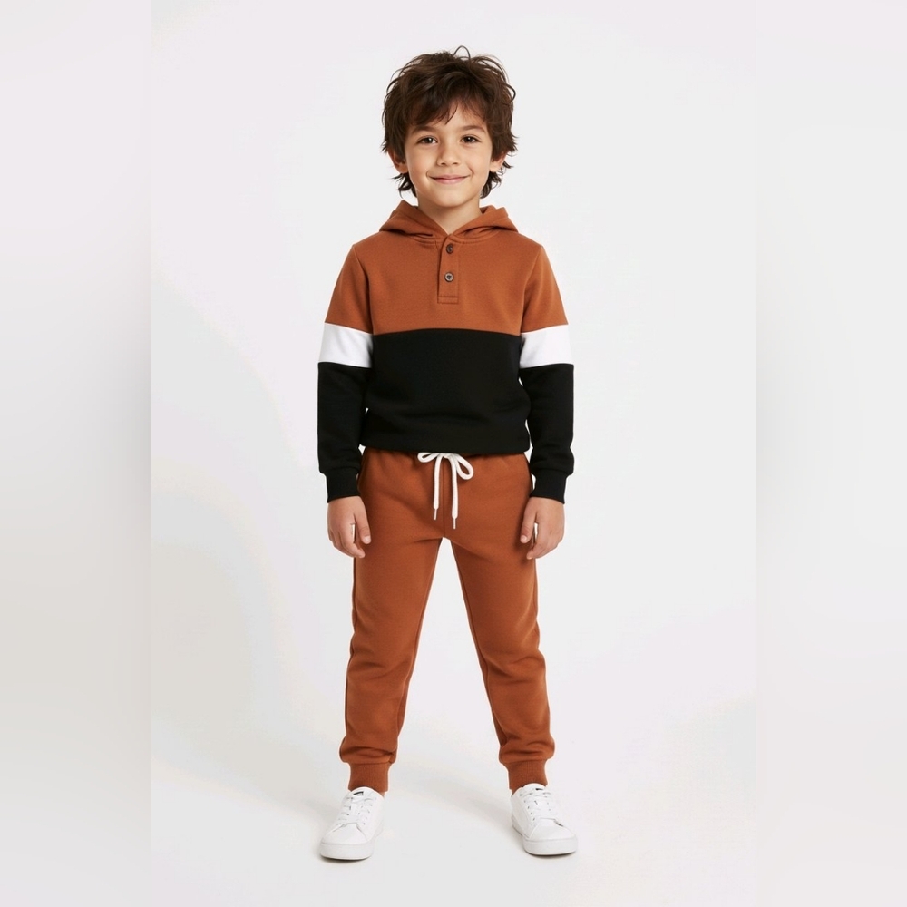 2pc Matching Hooded Sweat Shirt and Pant Set Unisex Toddlers Fits age 2 to 3